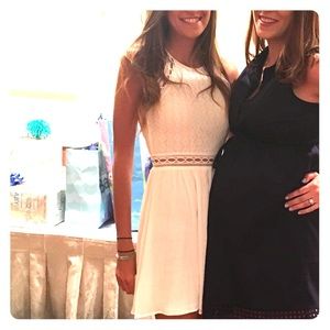 Francesca’s white skater dress